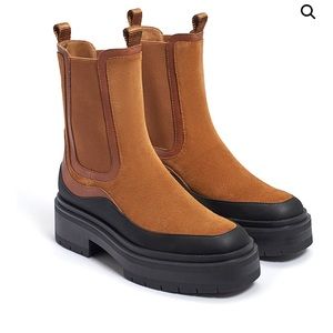 Sam Edelman Lulia Camel Suede Platform Boot - 7